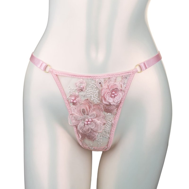 Flora Thong Pink - 女內衣褲 - 其他材質 粉紅色