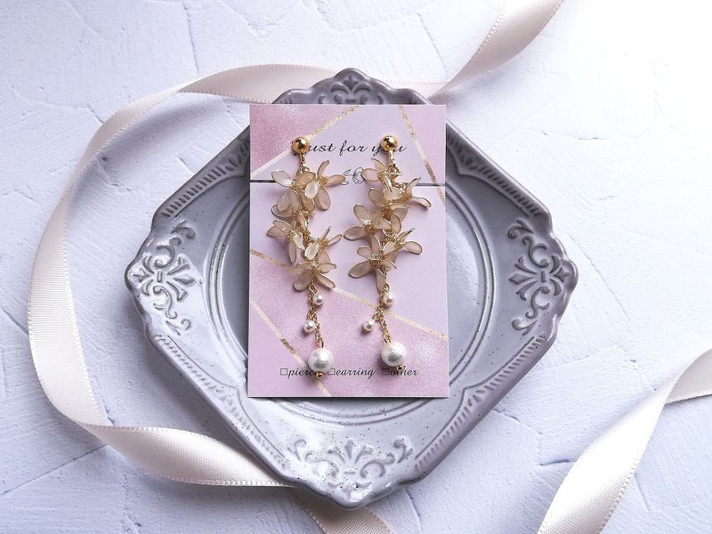 Lilac scented earrings - ต่างหู - โลหะ ขาว