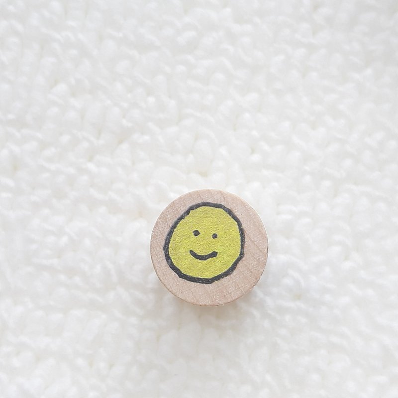 Korean Uncle Happy Smiley Round Chapter S - Stamps & Stamp Pads - Wood 