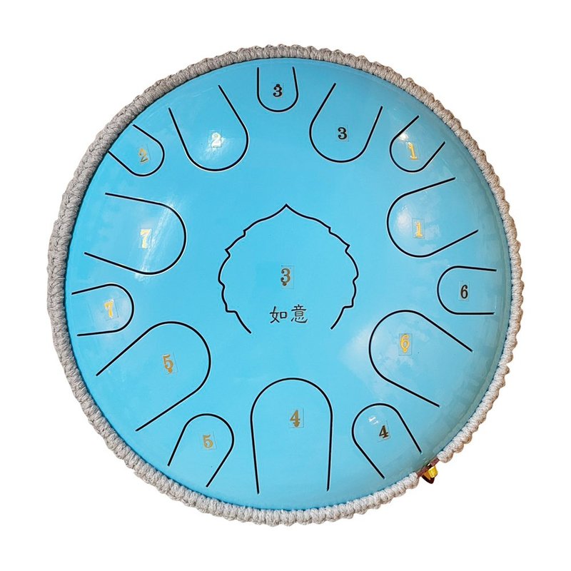 台灣品牌-如意空靈鼓-14吋15音-天空藍 - 吉他/樂器 - 不鏽鋼 藍色