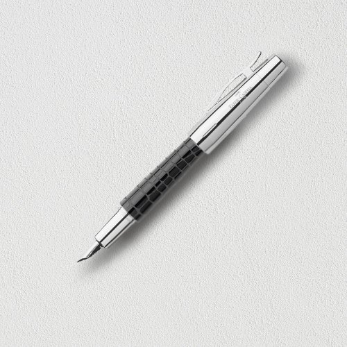 文聚 【Faber-Castell】E-MOTION 鱷魚紋鋼筆-EF尖 黑色 免費刻字