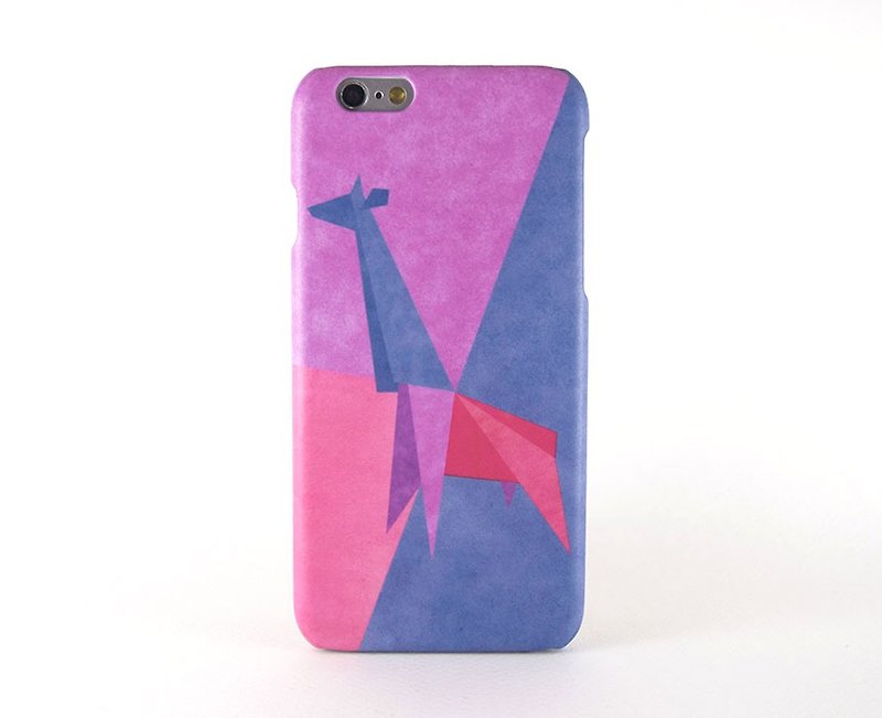 Geometric Giraffe iPhone case in Purple/Pink - เคส/ซองมือถือ - พลาสติก สีม่วง