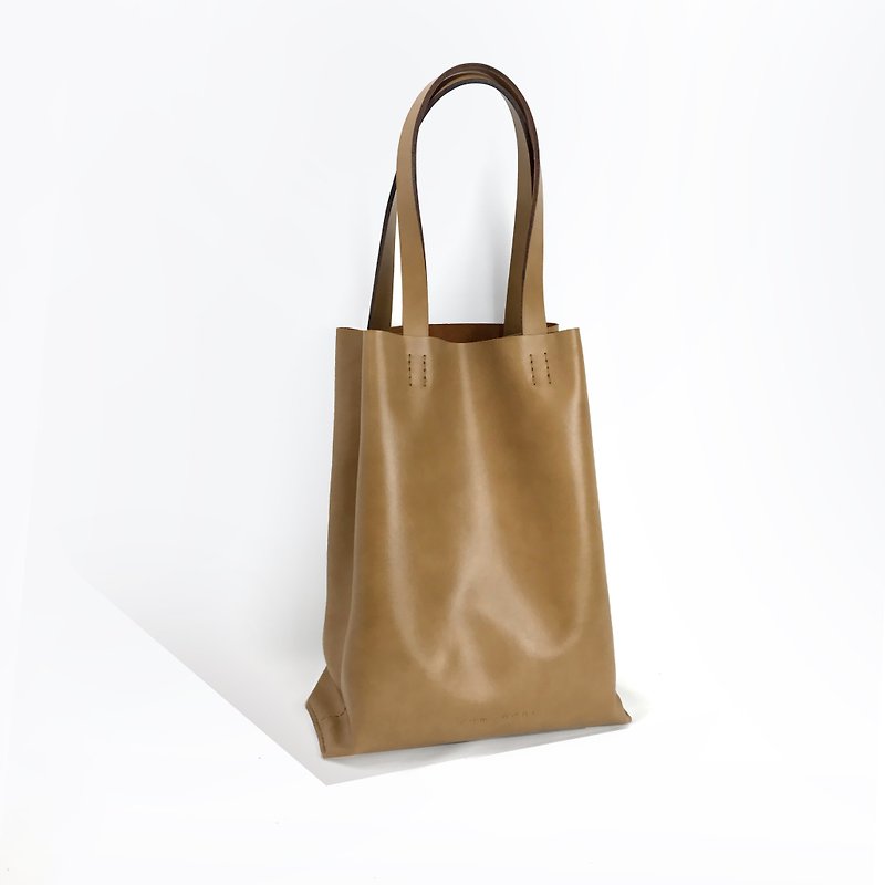Truffles candy color leather ladies tote bag - Wallets - Genuine Leather Brown