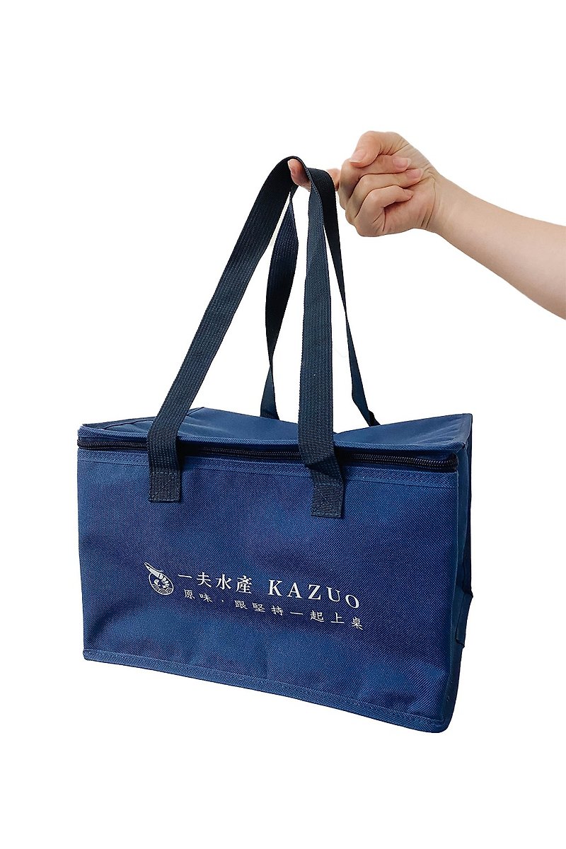 [Yifu Aquatic Products] Canvas Double Waterproof Brand Cold Storage Bag/Dark Blue - Handbags & Totes - Nylon Blue