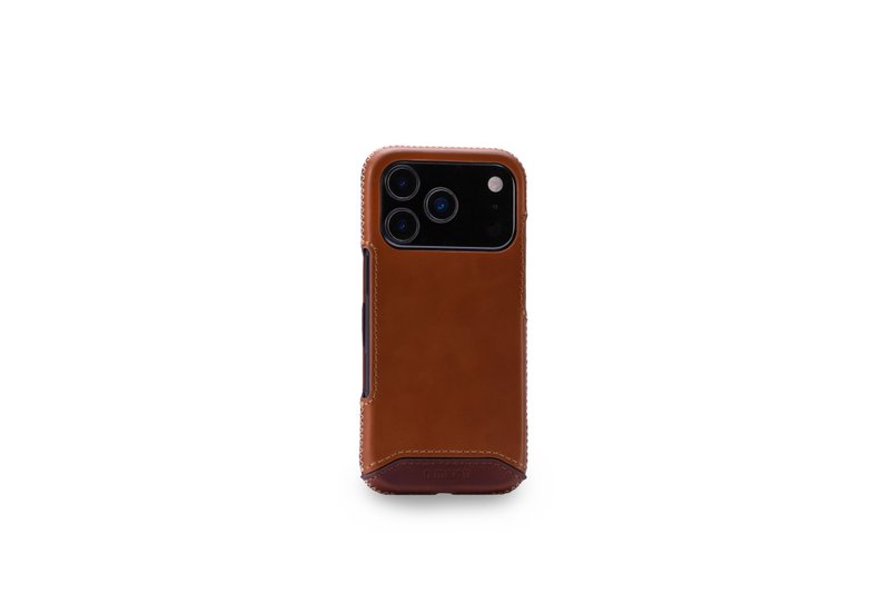 iPhone 17 Pro 經典系列-磁吸手機皮套-古銅棕 - 手機殼/手機套 - 真皮 咖啡色