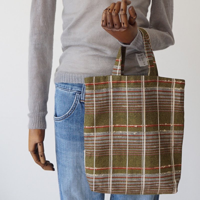 Ba-ba handmade tote bag  No.A4BM1 - 手提包/手提袋 - 其他材質 綠色