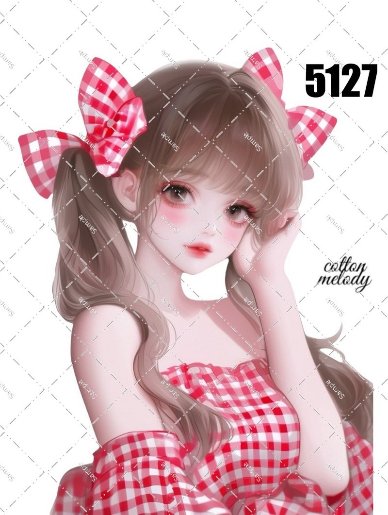 original sticker no.5127 人物ステッカー オリジナルステッカー オリジナル人物ステッカー 装飾ステッカー cotton melody - 貼紙 - 紙 