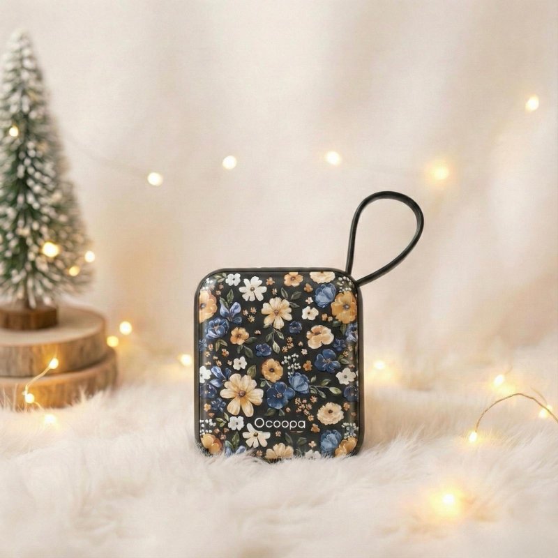 超迷你速熱暖手寶│Ocoopa UT5 Nano│長續航暖蛋-黑花款 - 其他 - 其他金屬 