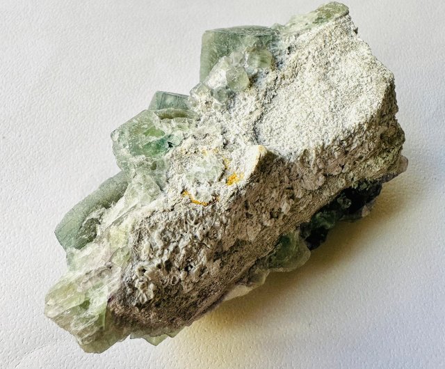 内モンゴルシルク石ライトグリーン4•天才石•知恵•クリスタルクラスター