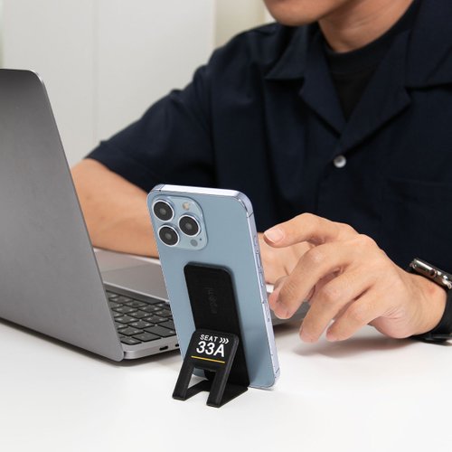 ERGOMI Ares Grip 黏貼快取指環支架 - 純粹黑