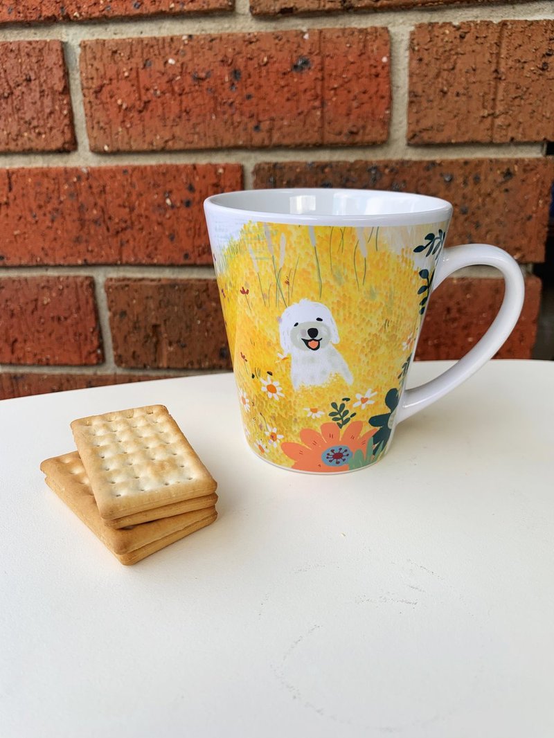 NEW Latte Mug - Love My Dog Series : Daisy McCrazy - Mugs - Pottery Multicolor