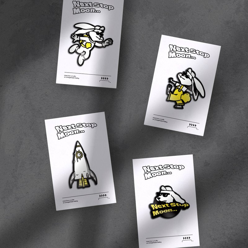 【預購】胸針徽章 LUNAR FRIENDS 系列 - 胸針 - 24k 金 多色