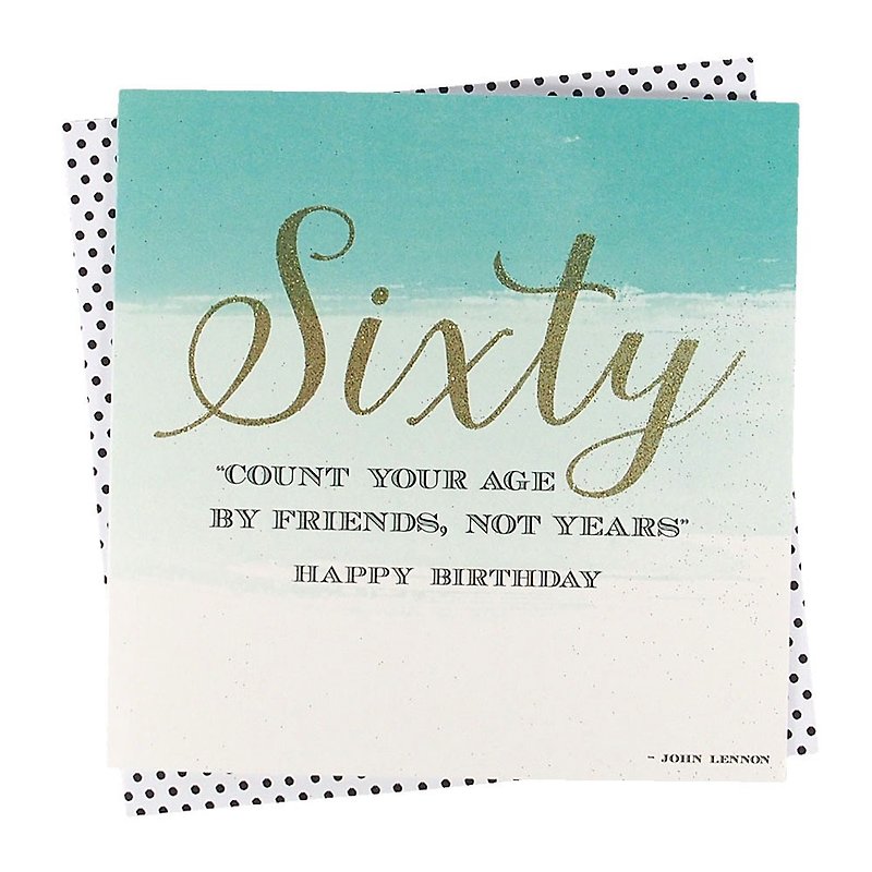 60 years old use friends to calculate age [Clare Maddicott INK card-birthday wishes] - Cards & Postcards - Paper Multicolor