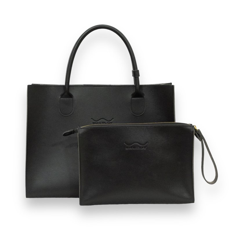 WARALEE's DAY | SPECIAL SET - Minimal Tote Bag (BLACK) - Handbags & Totes - Faux Leather Black