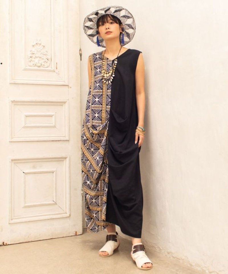 【熱門預購】非洲傳統泥染抽皺層次洋裝(3色)IDS-4121 - 連身裙 - 棉．麻 