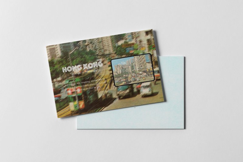 菲林明信片 銅鑼灣街景 - 卡片/明信片 - 紙 多色