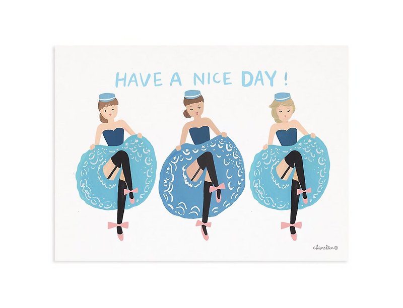 HAVE A NICE DAY! illustration postcard - การ์ด/โปสการ์ด - กระดาษ 