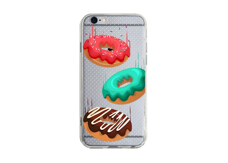 3色甜甜圈 冬甩 Samsung iPhone 手機殼 手機套 3 Tasty Donuts phone case Transparent DIY Print - เคส/ซองมือถือ - พลาสติก 