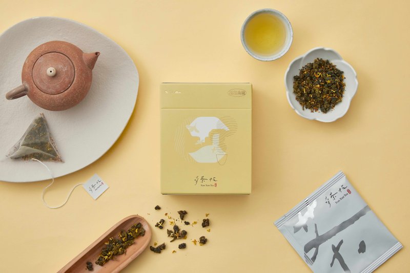 Osmanthus Oolong Boxed Original Leaf Tea Bags 10pcs - ชา - วัสดุอื่นๆ สีเหลือง