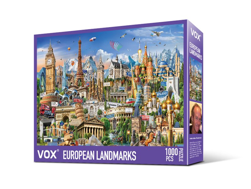 1000 pieces of European landmark puzzle - เกมปริศนา - กระดาษ 