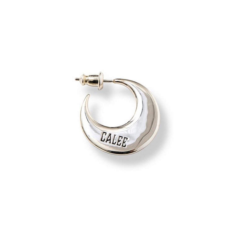 Calee Moon Roll Silver Pierce新月純銀耳環(單只) - 耳環/耳夾/耳骨夾 - 其他材質 多色