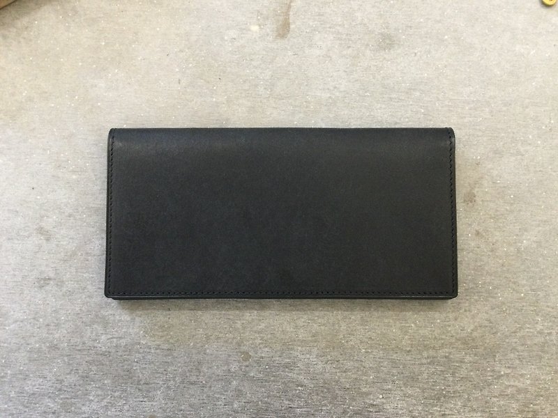 isni wallet / handmade leather design - กระเป๋าสตางค์ - หนังแท้ สีดำ