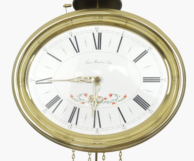 ヴィンテージアンティークオールドドイツコントワーズ壁掛け時計8日間