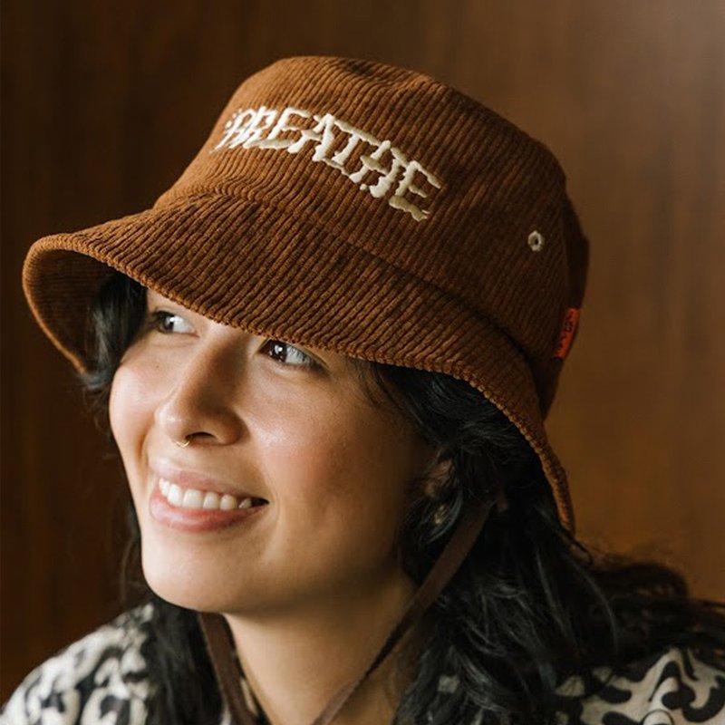 BREATHE BUCKET HAT BROWN CORDUROY - Hats & Caps - Cotton & Hemp 