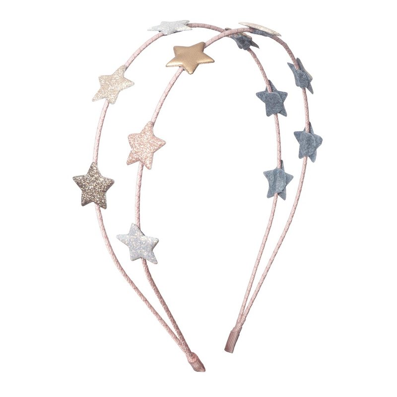 British Mimi & Lula_AW24_Swan Lake-Sparkling Star Alice Double Layer Hair Tie - Baby Hats & Headbands - Polyester 