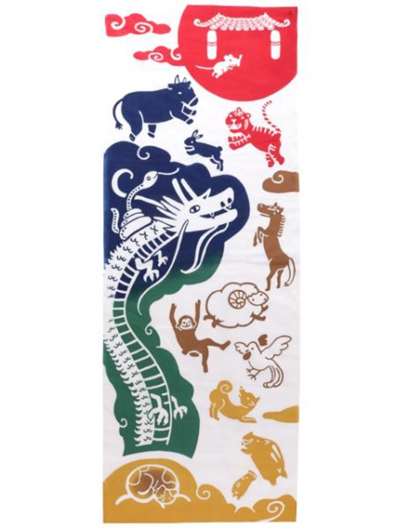 TENUGUI Towel - Japanese Zodiac - 毛巾/浴巾 - 其他材質 