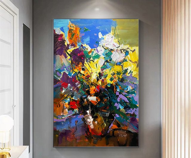 Qiuyun 手描き油絵/抽象画/オリジナルグッズ/装飾画/壁掛け絵画