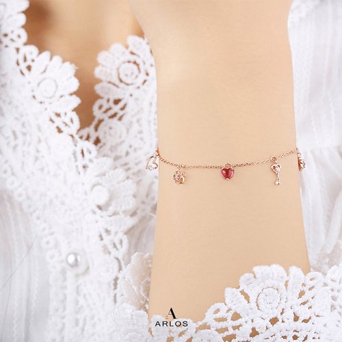 L'amour Moon Star Bracelet (Rose Gold) - Shop ARLOS Bracelets - Pinkoi