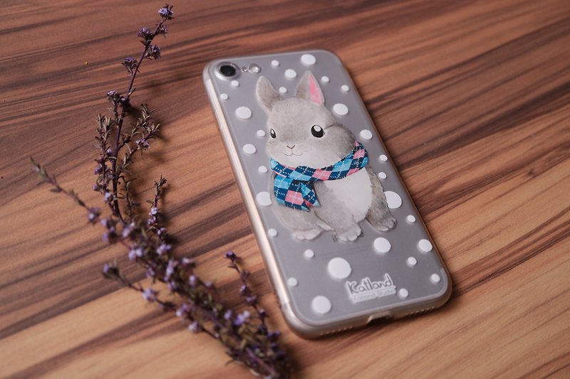 自家設計 - 小兔子手機殼 Phone Case R01_02 - 手機殼/手機套 - 塑膠 銀色
