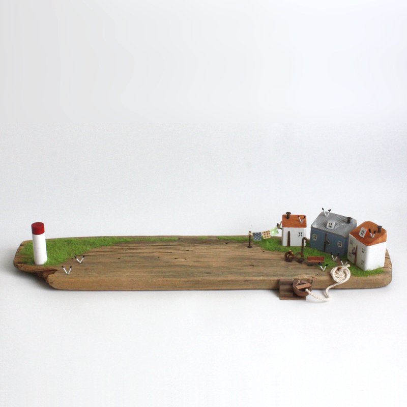 漂流木藝品 - 潮聲與海鷗 - W818 - 裝飾/擺設  - 木頭 