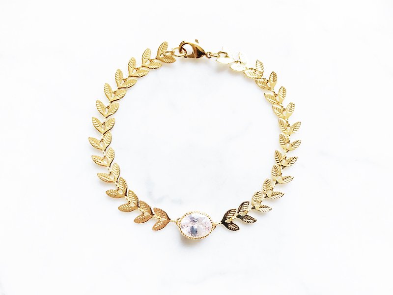 ::Promises Whisper Series :: Laurel Crown (Elliptical Diamond) Bracelet - สร้อยข้อมือ - โลหะ 