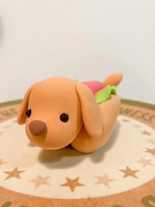土星垣創意工作室 親子黏土材料包 好吃動物系列 - 熱狗堡小狗黏土材料包
