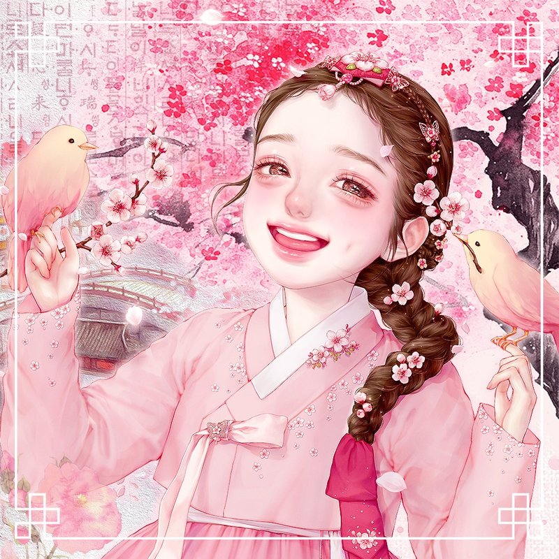 (little girl) crying couple (6Color) - 貼紙 - 紙 