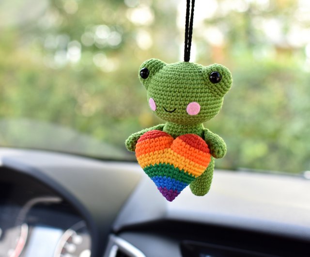 frog car accessories, lgbtq frog car decor, frog gifts, frog