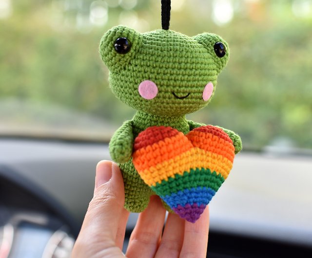 Pride plush frog / Rear view mirror accessory / Kawaii car accessory - Shop  Sweet sweet heart Stuffed Dolls & Figurines - Pinkoi