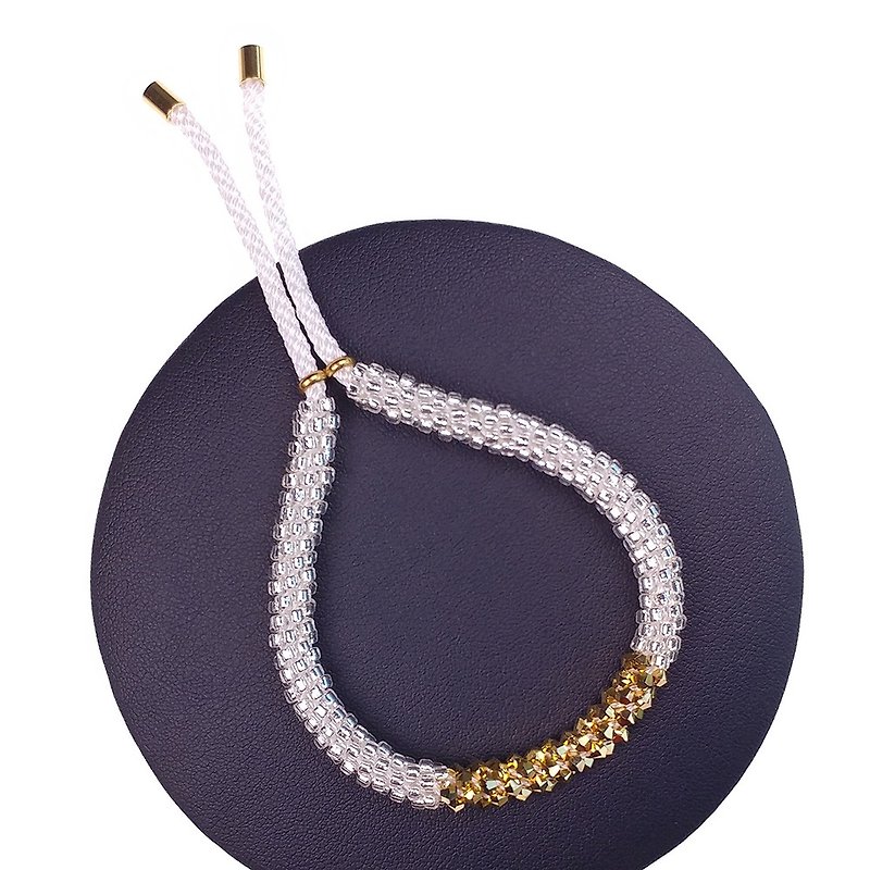 Bright White Bracelet made with Swarovski Crystals - Bracelets - Other Materials White