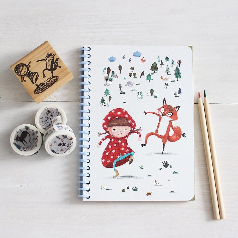 Lena Dance With Fox Notebooks & Journals - Notebooks & Journals - Paper Red