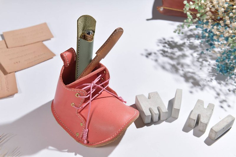 【Mini5】Shanhan pen holder shoes - Pencil Cases - Genuine Leather Multicolor