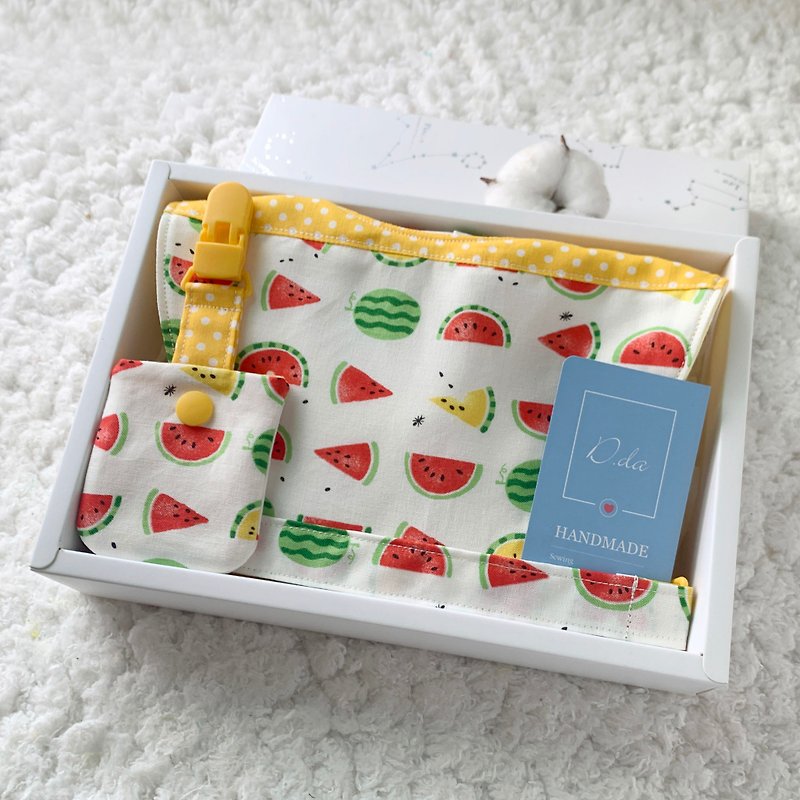 Little watermelon baby Miyue gift box sun hat baby hat bib - Baby Gift Sets - Cotton & Hemp Yellow
