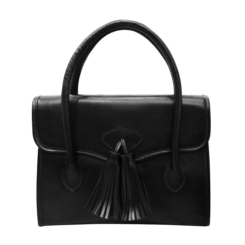 古董流蘇包 / Antique Tassel Bag / 牛皮 / 流蘇 / 手工限量 - 手袋/手提袋 - 真皮 黑色