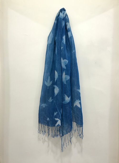 Botanic Cyanotype Scarf - Passiflora