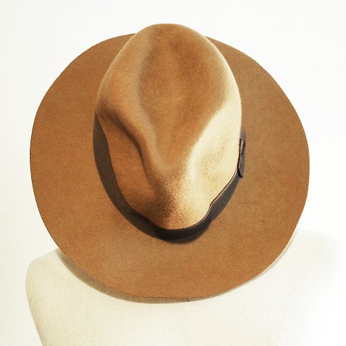 雷紋印古物屋 Raimonjirushi Vintage WEGO Vintage 日本 純羊毛 巴拿馬帽 牛仔帽 紳士帽 軟呢帽 寬邊