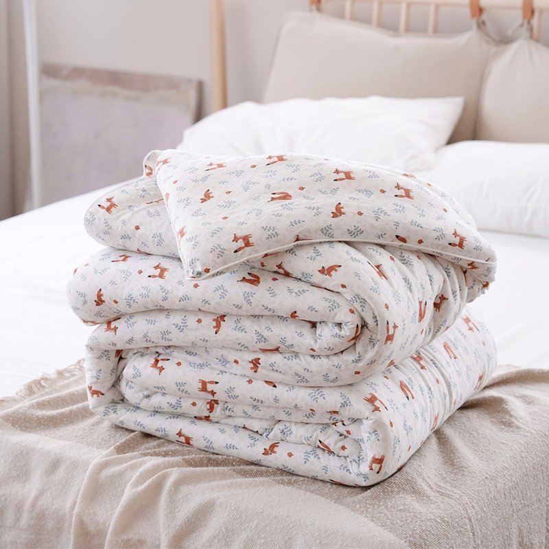 Super soft marshmallow roll quilt-5x7 feet single & 6x7 feet double/early autumn forest/two-color Korean quilt - ผ้าห่ม - เส้นใยสังเคราะห์ สีแดง