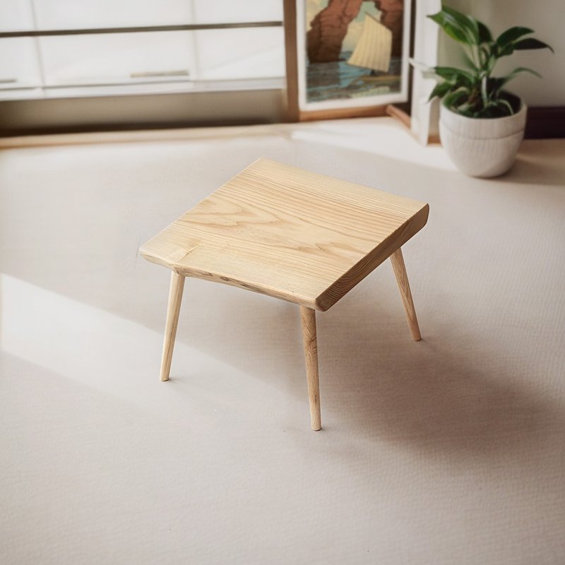 Taisho's only North American ash log coffee table handmade by craftsmen 963qNT - ชั้นวาง/ตะกร้า - ไม้ สีกากี