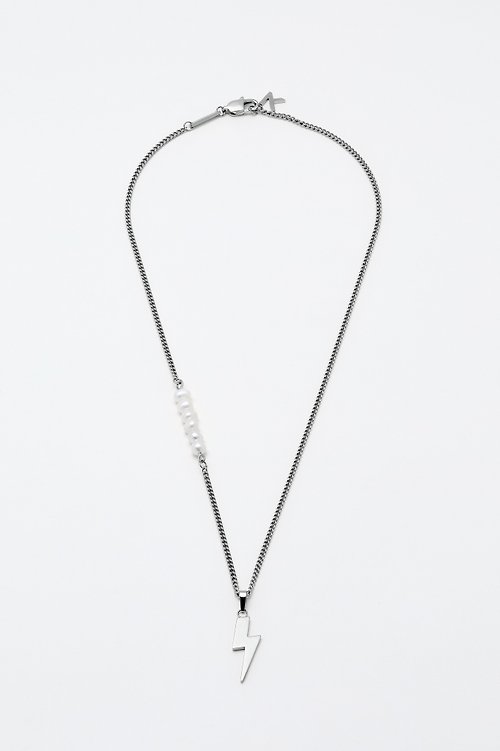 KLASSE14 Lightning Necklace Silver & White Pearl (470mm) 頸鍊