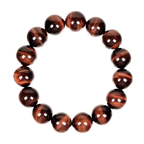 正佳珠寶 Gemsrich Jewelry 【正佳珠寶】紅虎眼 頂級雙眼虎眼石 14mm 紅虎眼手珠